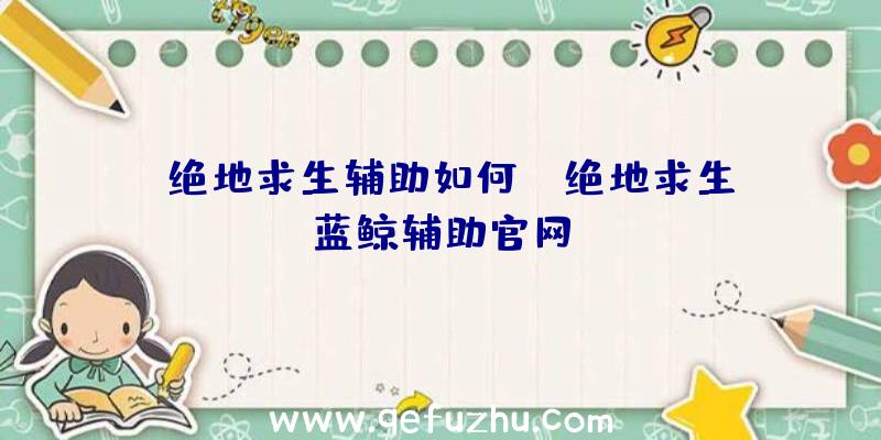 「绝地求生辅助如何」|绝地求生蓝鲸辅助官网